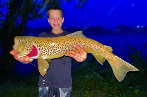 Boy with a large fish