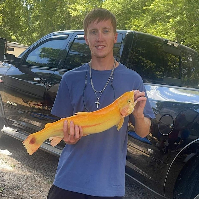 Boy with a large fish